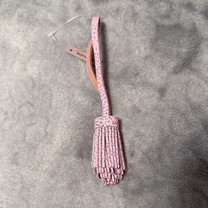 Portland Leather Goods Pink and Purple Pom Tassel Keychain